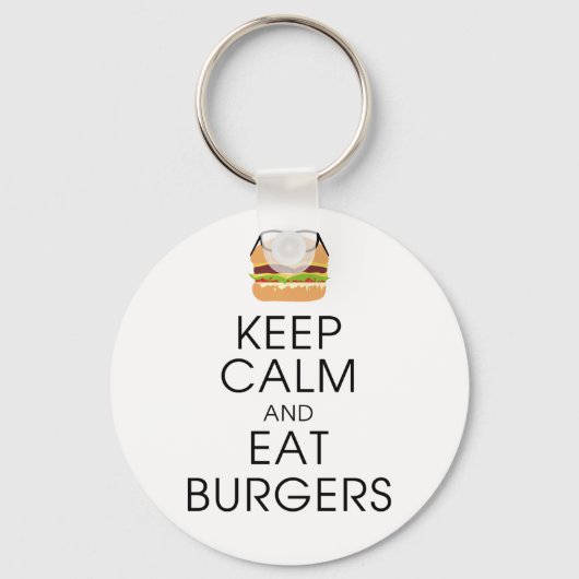 Hou kalm en eet brandwonden op sleutelhanger (Voorkant)