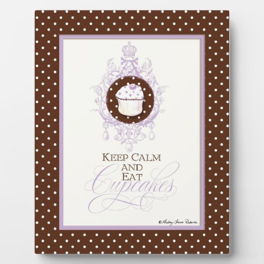 Hou kalm en eet cupcakes - Audrey Jeanne Fotoplaat (Voorkant)