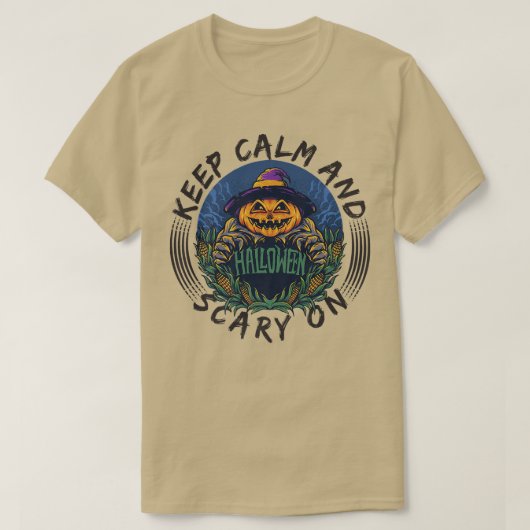 Hou kalm en eng op Funny JackOLantern Halwee T-shirt (Design voorkant)