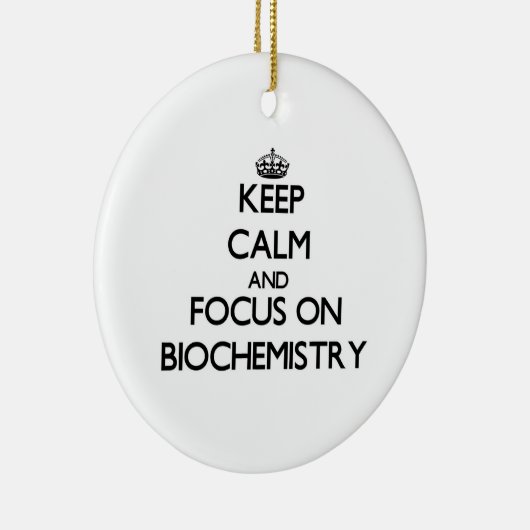 Hou kalm en focus op biochemie keramisch ornament (Rechts)