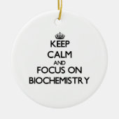 Hou kalm en focus op biochemie keramisch ornament (Voorkant)