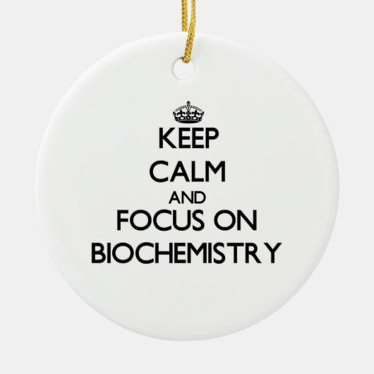 Hou kalm en focus op biochemie keramisch ornament (Voorkant)