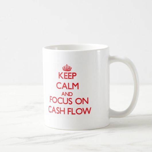 Hou kalm en focus op cash flow koffiemok (Rechts)