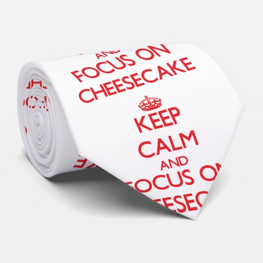 Hou kalm en focus op Cheesecake Stropdas (Opgerold)