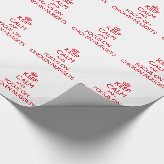 Hou kalm en focus op Chicken Nuggets Cadeaupapier (Hoek)