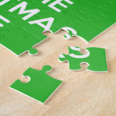 Hou kalm en focus op de kerstboom, grappig legpuzzel (Zijkant)