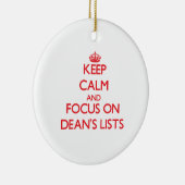 Hou kalm en focus op Dean's Lijsten Keramisch Ornament (Rechts)