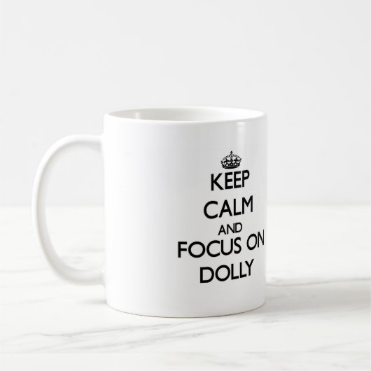 Hou kalm en focus op Dolly Koffiemok (Links)