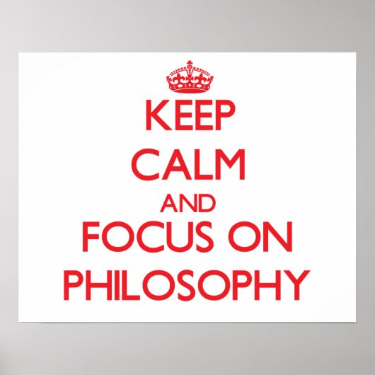 Hou kalm en focus op filosofie poster (Voorkant)
