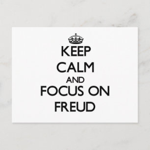 Hou kalm en focus op Freud Briefkaart
