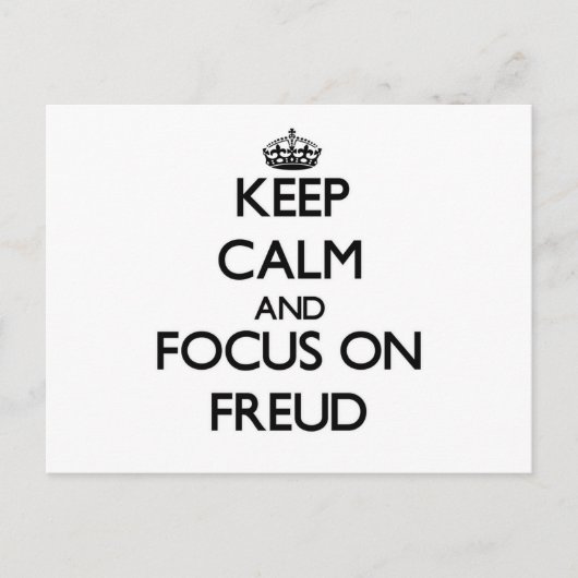 Hou kalm en focus op Freud Briefkaart (Voorkant)
