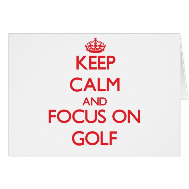 Hou kalm en focus op Golf (Voorkant Horizontaal)