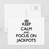 Hou kalm en focus op jassen briefkaart (Voorkant / Achterkant)