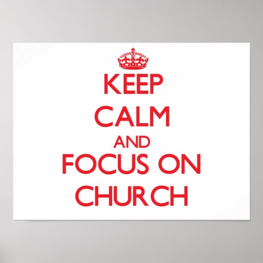 Hou kalm en focus op kerk poster (Voorkant)