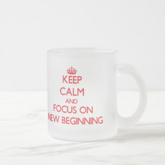 Hou kalm en focus op Nieuw begin Matglas Koffiemok