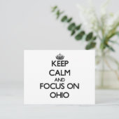 Hou kalm en focus op Ohio Briefkaart (Staand voorkant)