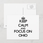 Hou kalm en focus op Ohio Briefkaart (Voorkant / Achterkant)