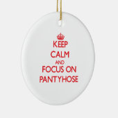 Hou kalm en focus op Pantyhose Keramisch Ornament (Rechts)