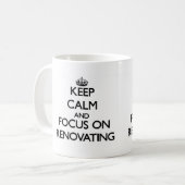 Hou kalm en focus op renovatie koffiemok (Voorkant links)