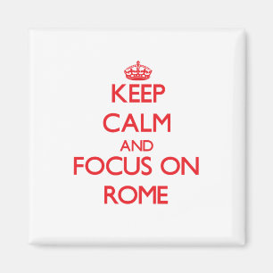 Hou kalm en focus op Rome Magneet