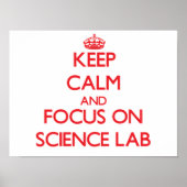 Hou kalm en focus op Science Lab Poster (Voorkant)