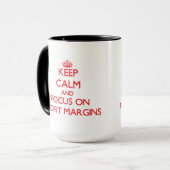 Hou kalm en focus op winstmarges mok (Voorkant links)