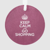 Hou kalm en ga winkelen, Roze leder, Kroon Ornament (achterkant)