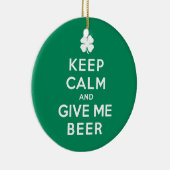 Hou kalm en geef me bier keramisch ornament (Rechts)