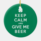 Hou kalm en geef me bier keramisch ornament (Achterkant)