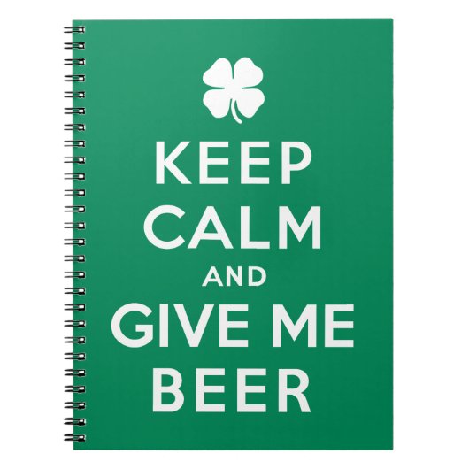 Hou kalm en geef me bier notitieboek (Voorkant)