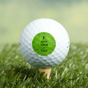 Hou kalm en Golf met groene achtergrond Golfballen