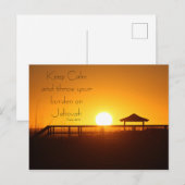 Hou kalm en gooi je last op Jehovah Briefkaart (Voorkant / Achterkant)