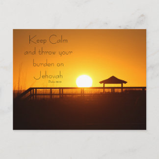 Hou kalm en gooi je last op Jehovah Briefkaart