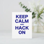 Hou kalm en hack aan briefkaart (Staand voorkant)