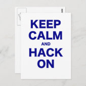 Hou kalm en hack aan briefkaart (Voorkant / Achterkant)