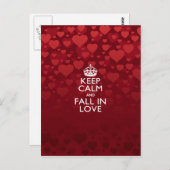 Hou kalm en Herfst in het Gezegde Liefde Briefkaart (Voorkant / Achterkant)