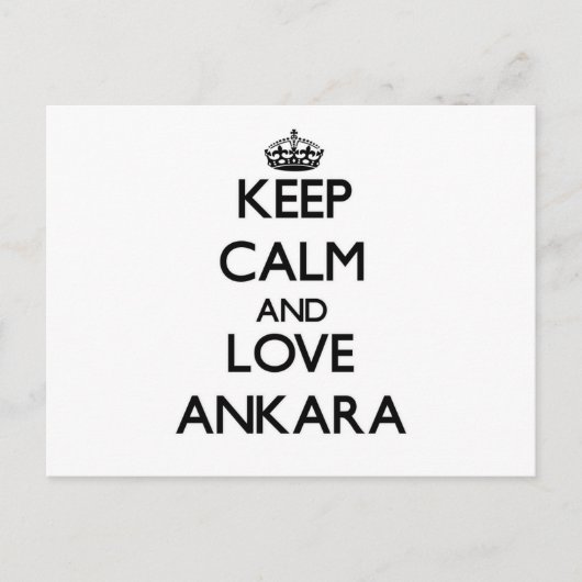 Hou kalm en hou van Ankara Briefkaart (Voorkant)