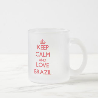 Hou kalm en hou van Brazilië Matglas Koffiemok