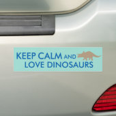 Hou kalm en hou van dinosaurussen Triceratops op m Bumpersticker (Op auto)