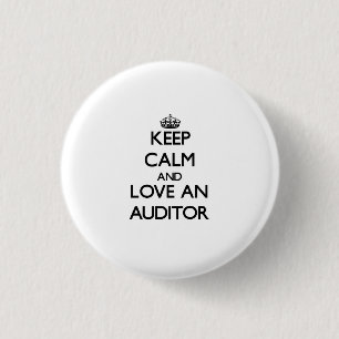 Hou kalm en hou van een accountant ronde button 3,2 cm