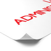 Hou kalm en hou van een administratief assistent poster (Hoek)