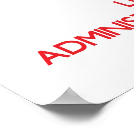 Hou kalm en hou van een administratief assistent poster (Hoek)