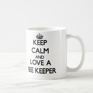 Hou kalm en hou van een bijenhouder koffiemok