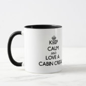 Hou kalm en hou van een cabinepersoneel mok (Links)