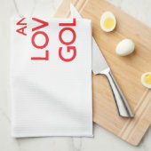 Hou kalm en hou van een Golfer Theedoek (Quarter Fold)