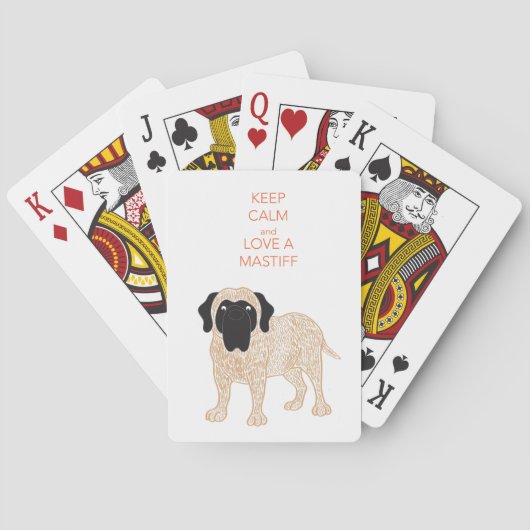 Hou kalm en hou van een hond pokerkaarten (Achterkant)