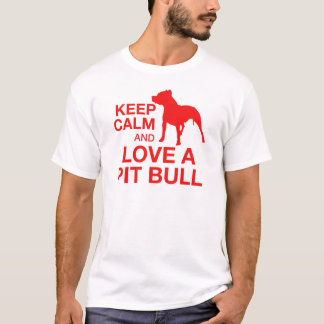 Hou kalm en hou van een horizontale put - RED T-shirt