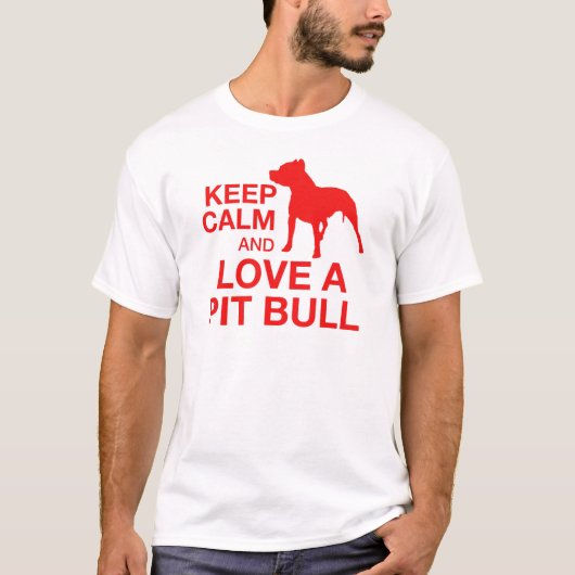 Hou kalm en hou van een horizontale put - RED T-shirt (Voorkant)