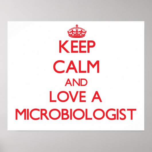 Hou kalm en hou van een microbioloog poster (Voorkant)