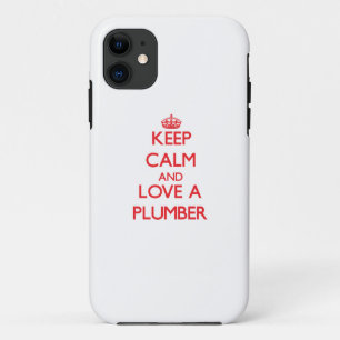 Hou kalm en hou van een Plumber iPhone 11 Hoesje